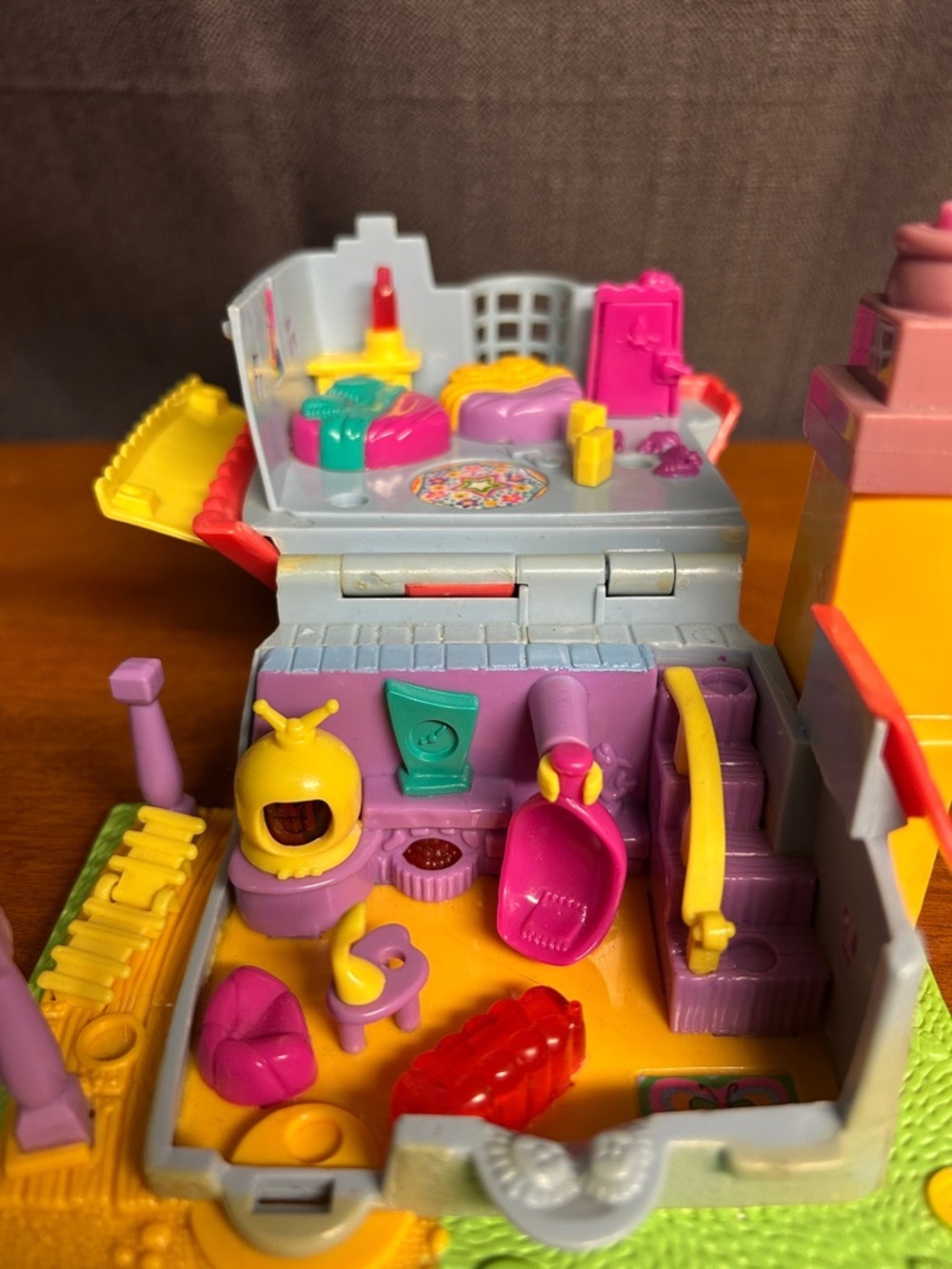 VINTAGE 1994 Polly Pocket Light Up Kitty House Animal Wonderland Collection - Picture 9 of 10